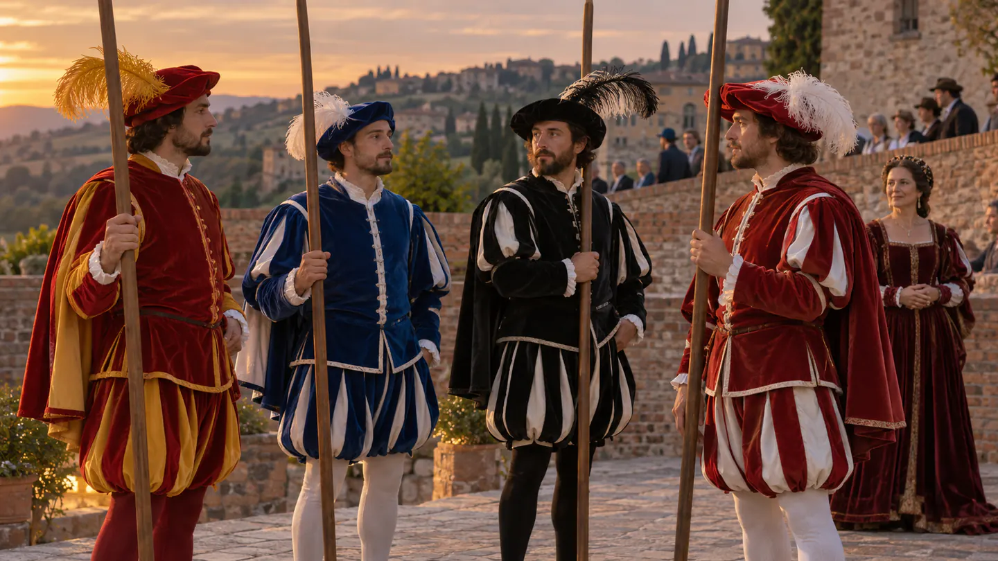 I costumi e l'atmosfera del cerimoniale storico.